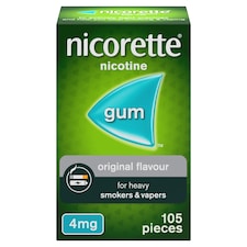 Nicorette Stop Smoking Aid 4mg Nicotine Gum - Original 105s
