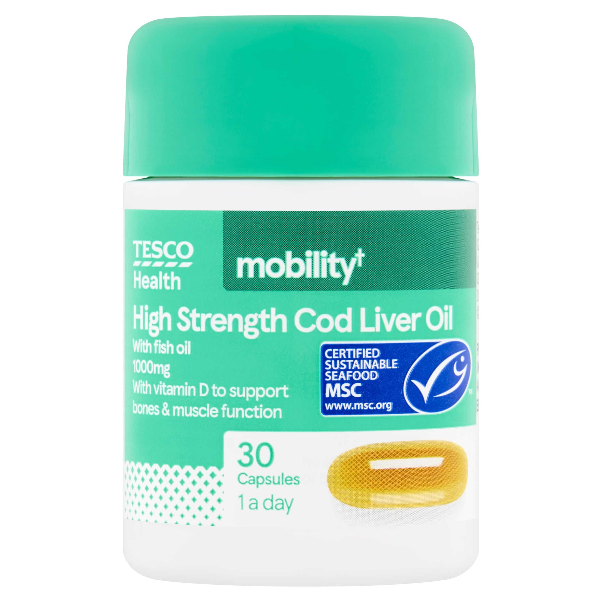 Tesco Health High Strength Cod Liver Oil 30 Capsules