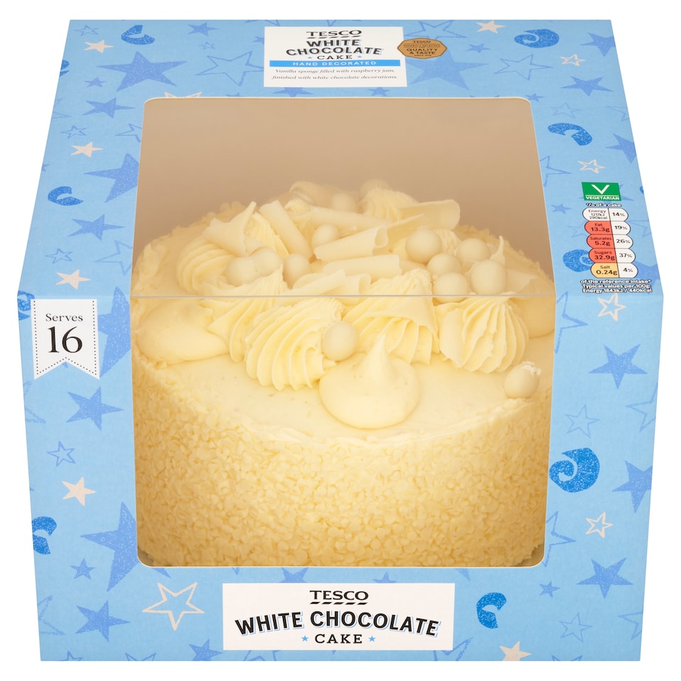 Tesco White Chocolate Cake 16 Servings