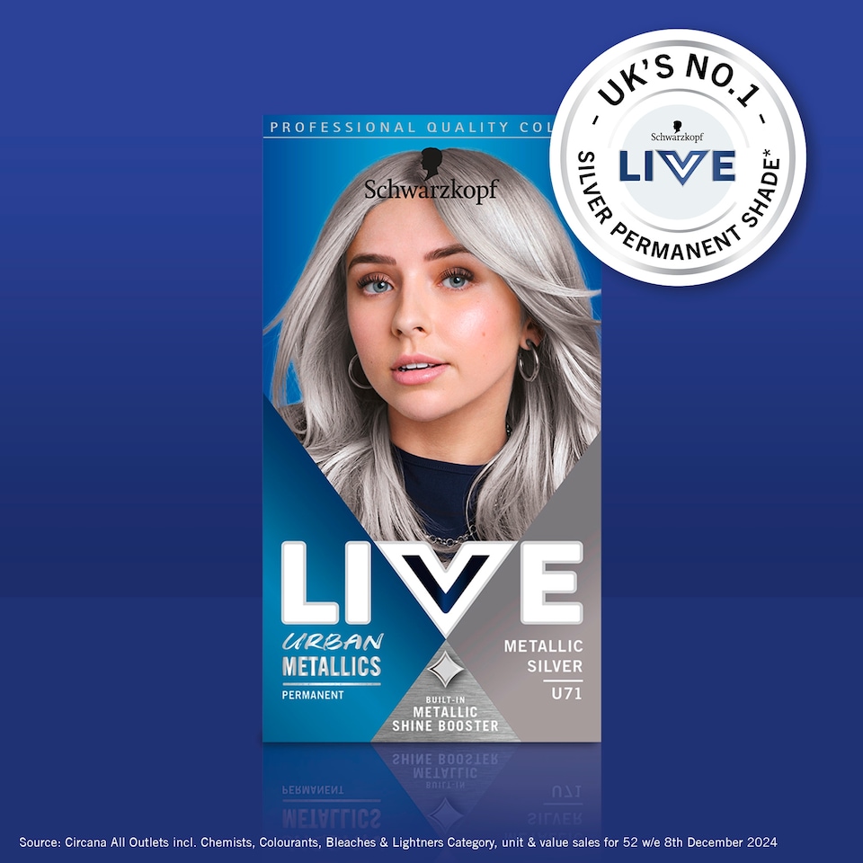 image 1 of Live Colour Urban Metallics Silver 142G