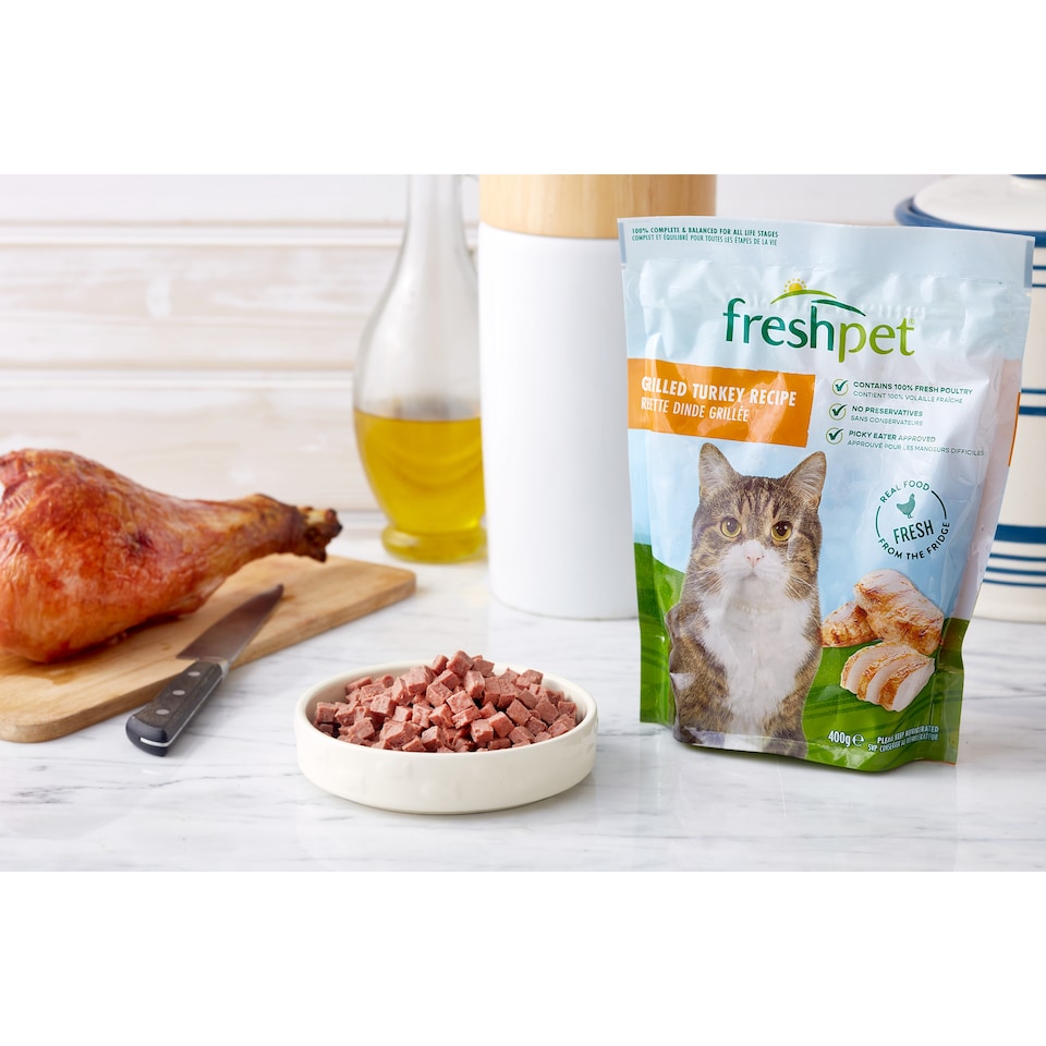 image 1 of Freshpet Grilled Turkey Recipe Cat Food 400g