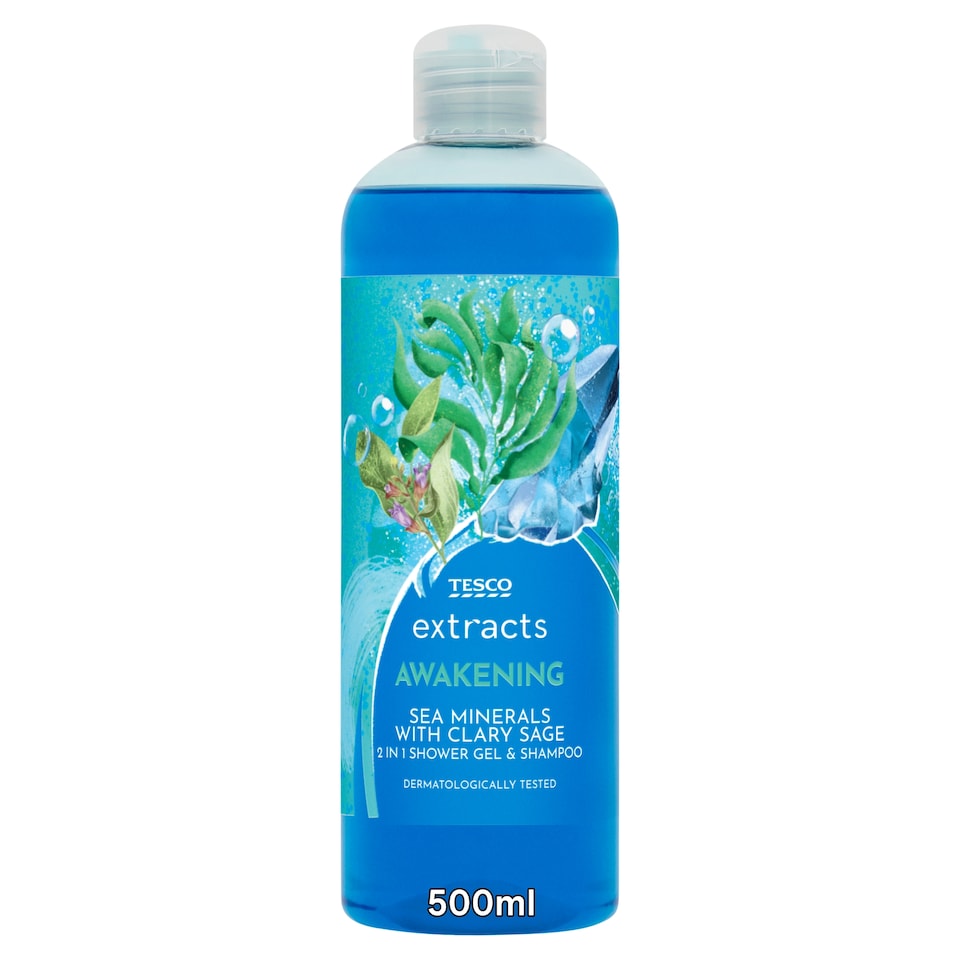 Tesco Extracts Sea Minerals 2-in-1 Shower Gel & Shampoo 500ml