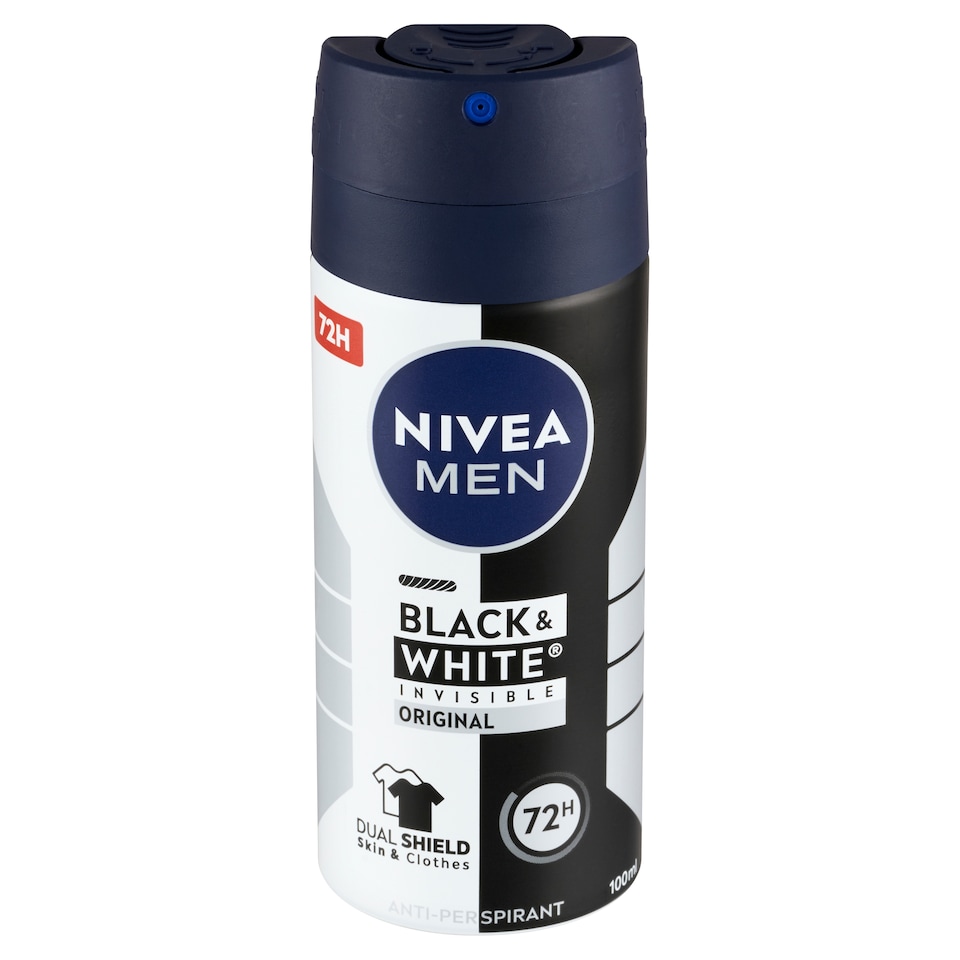 image 1 of Nivea Men Black & White Invisible Original Antiperspirant Spray 100 ml