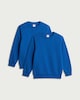 image 4 of F&F School Unisex 2-Pack Cotton Rich Sweatshirts in Blue