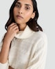 image 1 of F&F Cable Knit Roll Neck Batwing Jumper with Wool in Cream