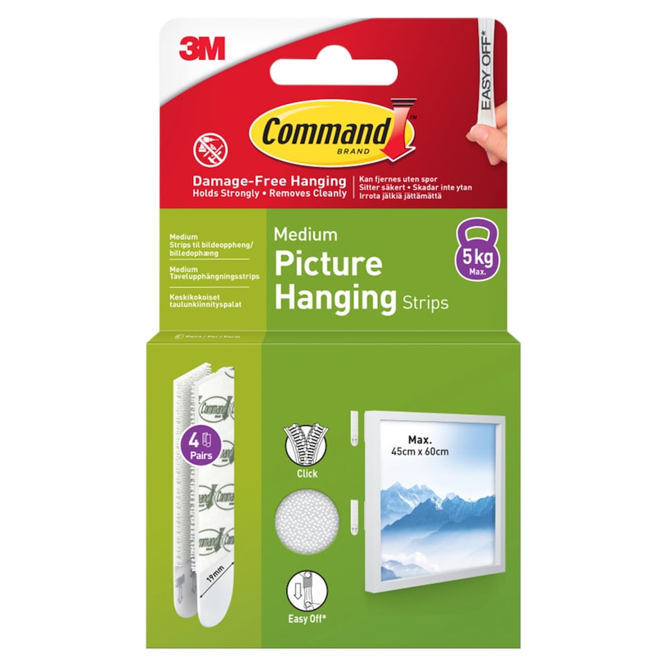 Command Medium Picture Hanging Strips 4 Sets