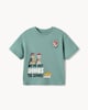 image 3 of Paw Patrol Pure Cotton Dino T-Shirt in Teal