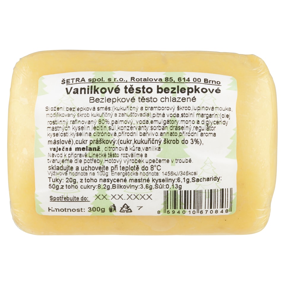 Obrázek 1 pro produkt Šetra Vanilkové těsto bezlepkové 300g