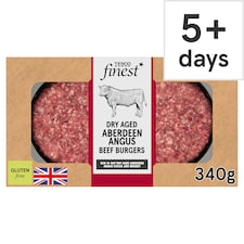 Tesco Finest Dry Aged Aberdeen Angus Beef Burgers 340G
