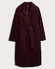 image 4 of F&F Belted Longline Coat in Purple