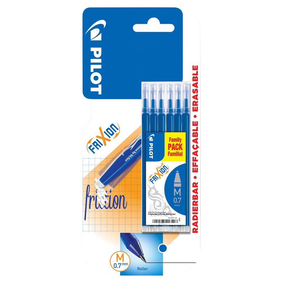 Pilot Frixion Ball Refill M Blue 0.7 mm 6 pcs