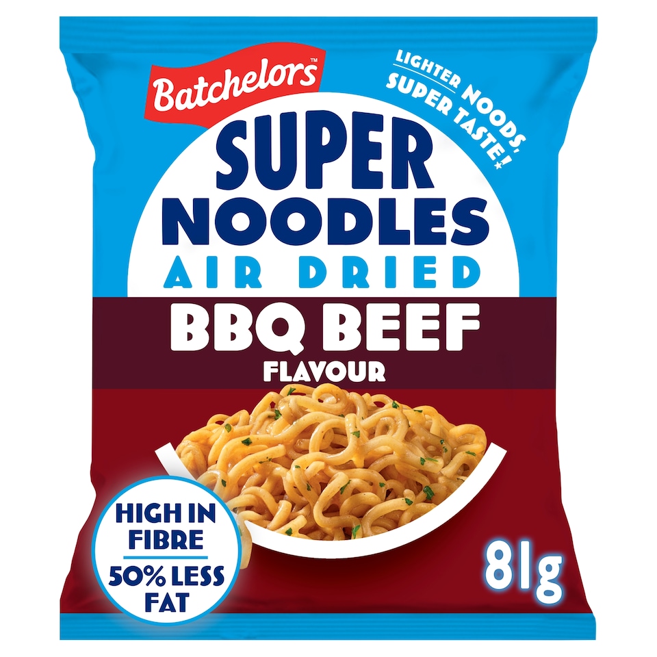 Batchelors Super Noodles Air Dried Low Fat Beef Instant Noodles 81g