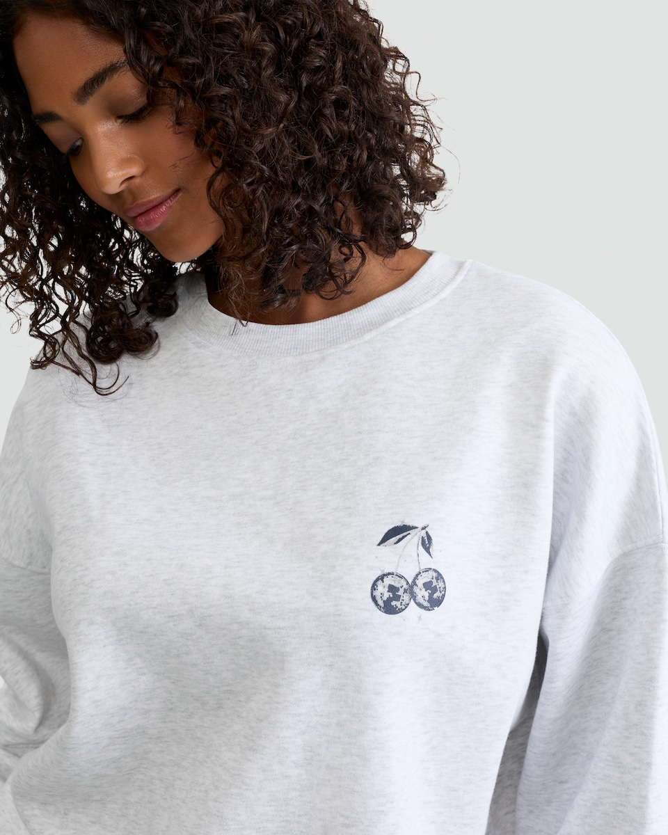 image 1 of OH ME OH MY Cotton Rich Disco Dept. Sweatshirt in Grey