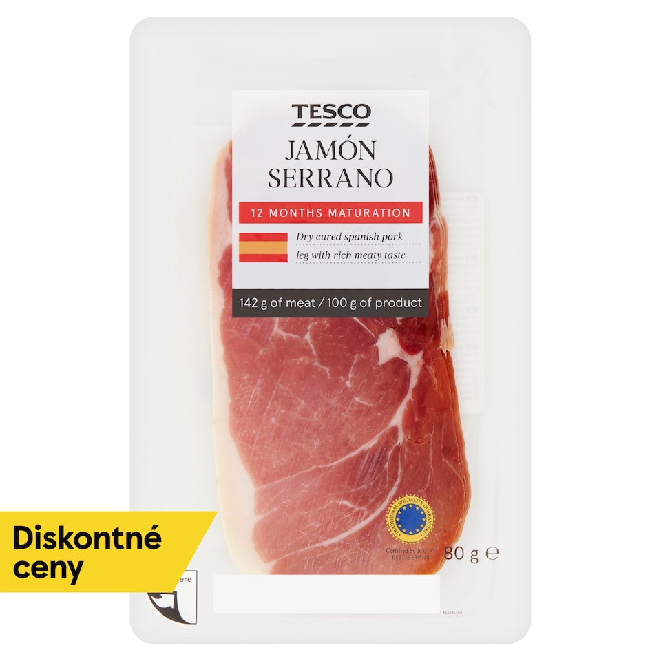 Tesco Jamón Serrano 80 g