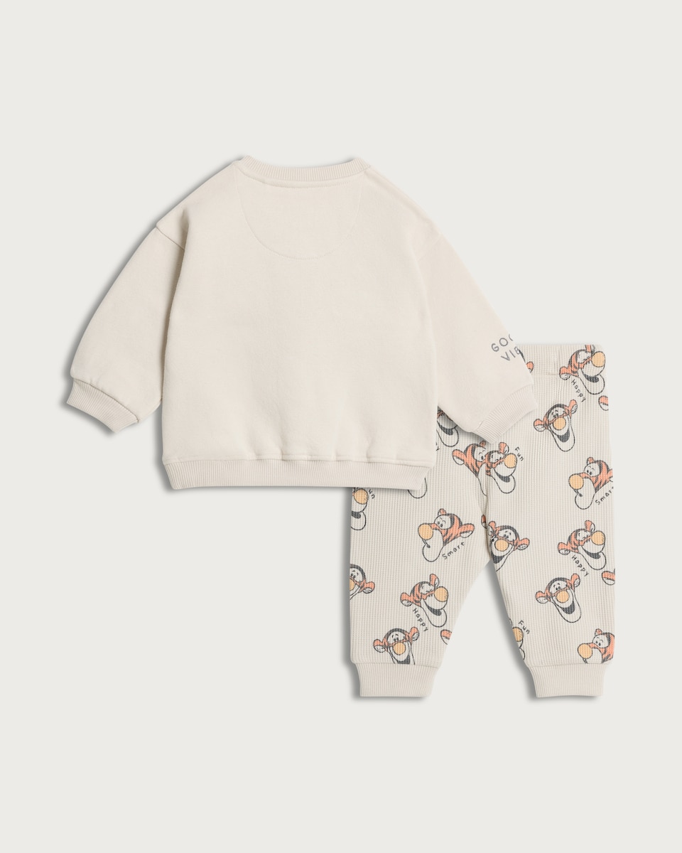 image 1 of Disney Tigger 2-Piece Cotton Rich Sweatshirt and Joggers Set in Stone