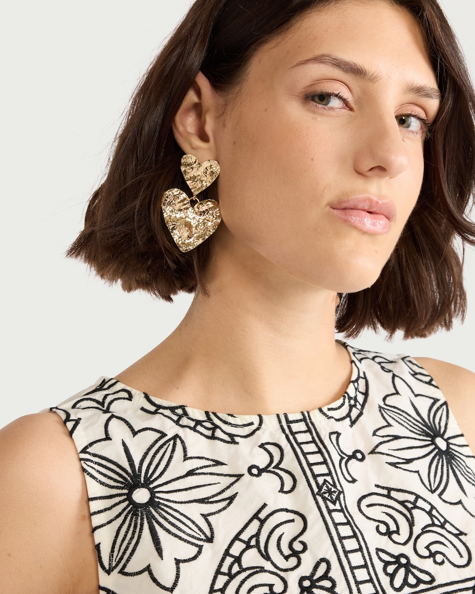 image 1 of The F&F Edit Pure Cotton Embroidered Blouse in Cream