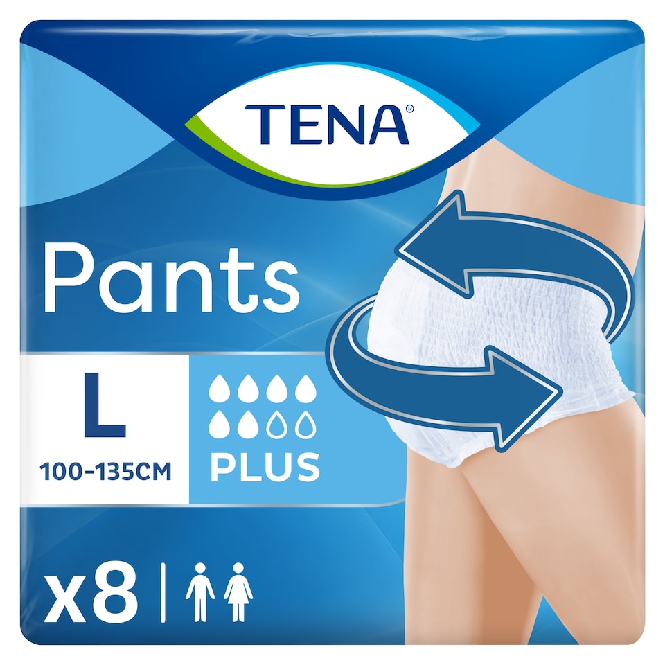 image 1 of Tena Incontinence Pants Plus Large 8 Pack