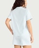 image 3 of F&F 2-Piece Pure Cotton Embroidered Revere Short Pyjama Set in Blue