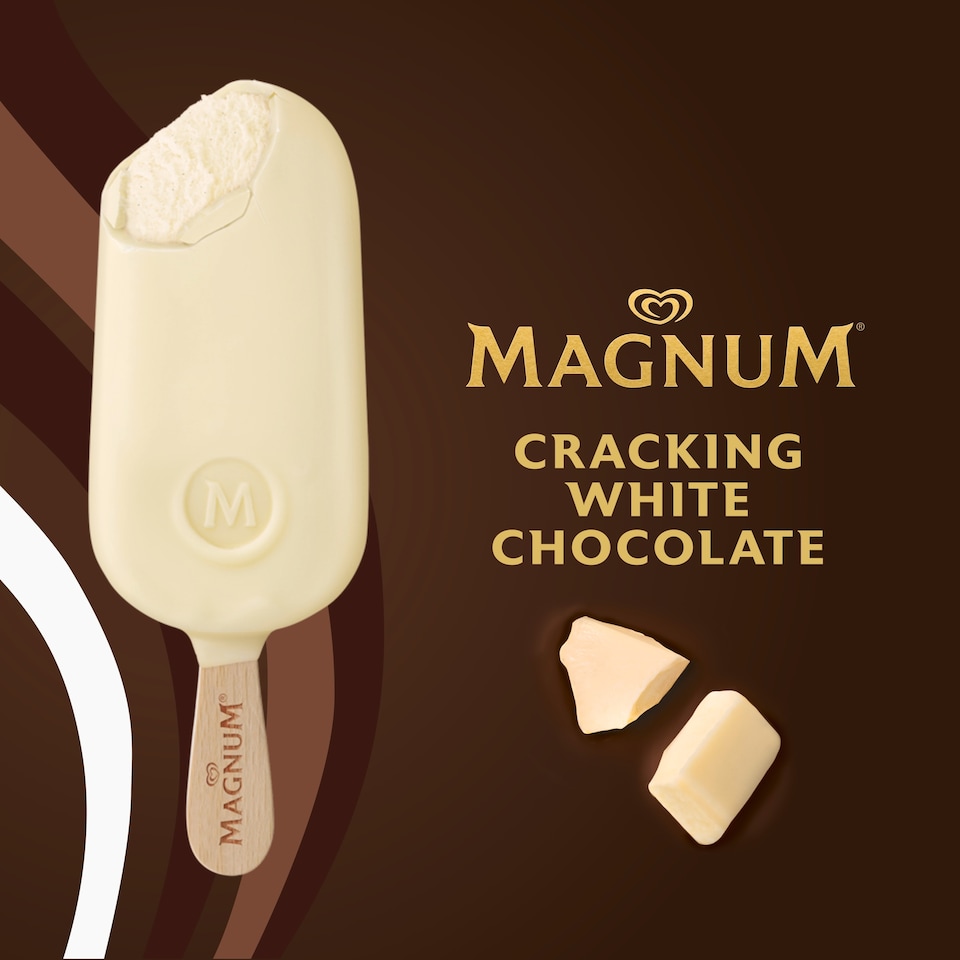image 1 of Magnum White Chocolate Ice Cream Sticks 6x100ml