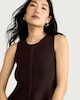 image 2 of F&F Button Front Peplum Hem Waistcoat in Chocolate
