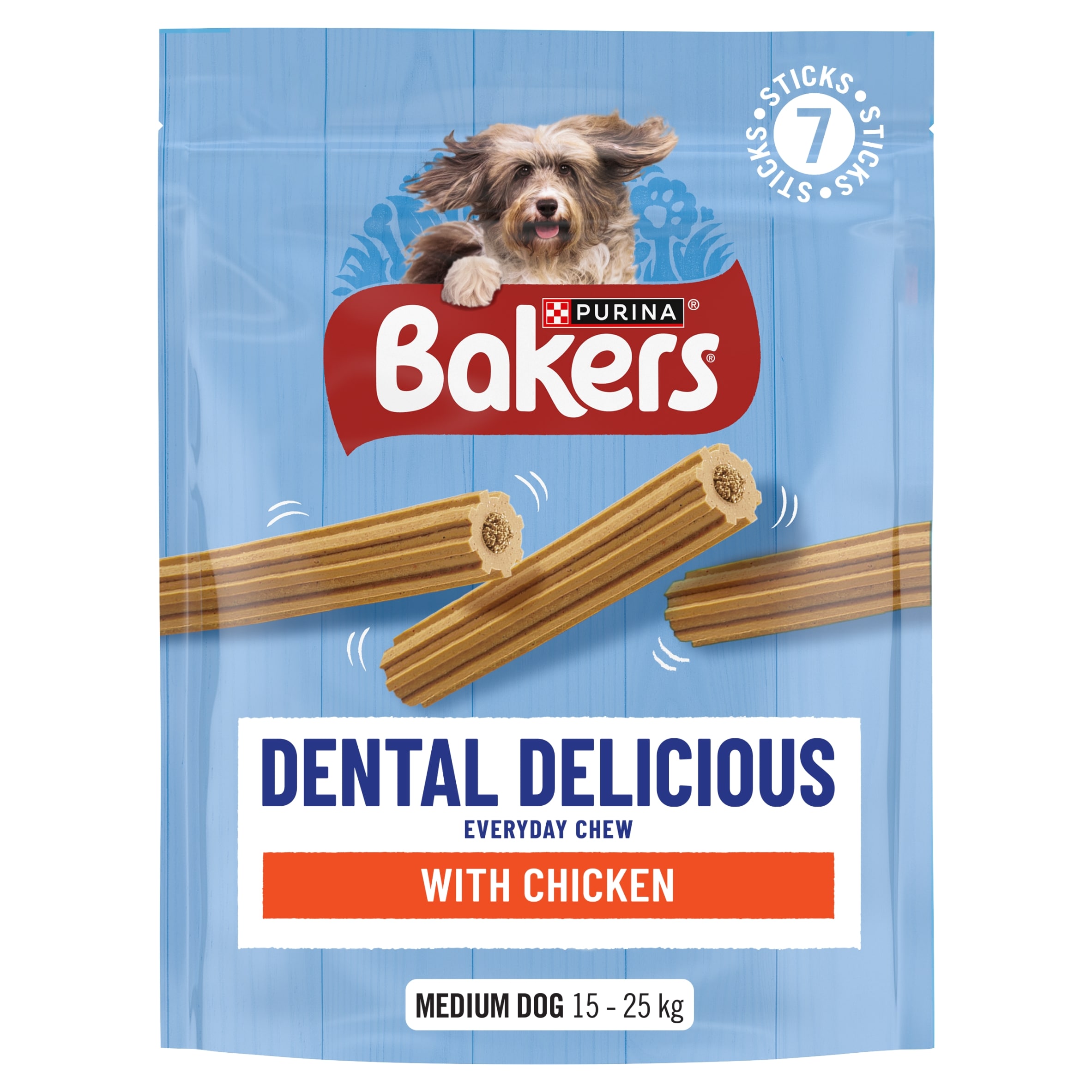 BAKERS Dental Delicious Medium Chicken Dog Chews 200g