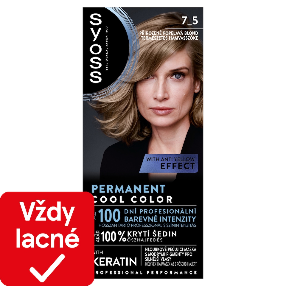 Syoss Farba na vlasy prirodzene popolavá blond 7_5