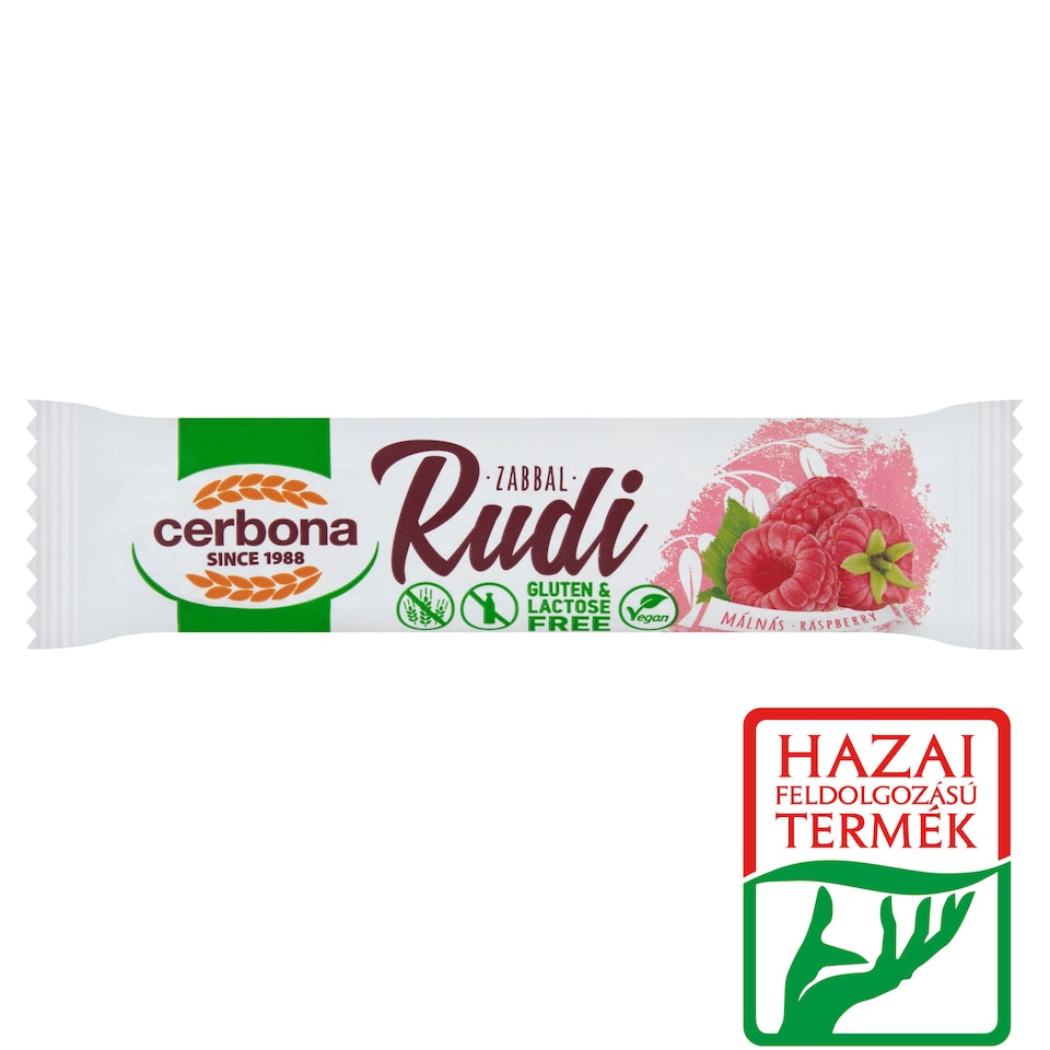 image 1 of Cerbona Rudi Gluten-Free Lactose-Free Oat Bar with Raspberry Filling and Cocoa Coating 30 g
