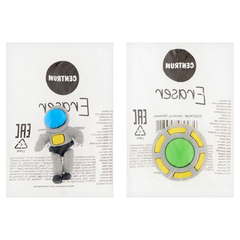 Centrum Space Figures Eraser 3 x 2 cm