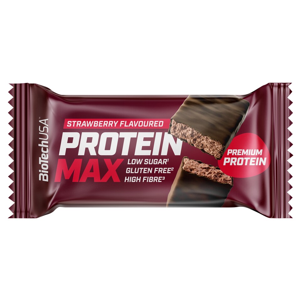 BioTechUSA Protein Max eper ízű bevont fehérjeszelet édesítőszerekkel 45 g