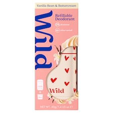 Wild Refillable Natural Deodorant Vanilla Bean and Buttercream 40g