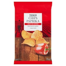Tesco paprika ízű burgonyachips 70 g