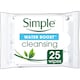 image 1 of Simple Water Boost Facial Cleansing Wipes X25