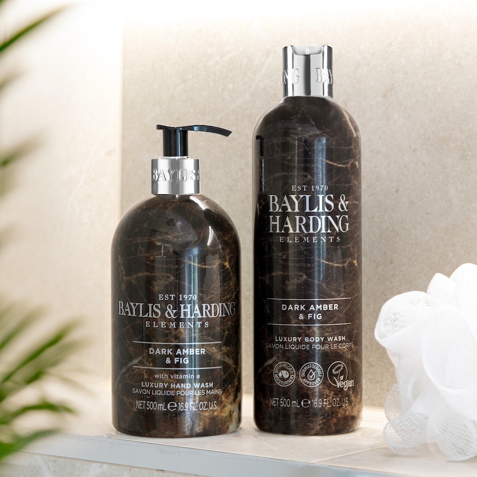 image 1 of Baylis & Harding Elements Luxury Hand Wash - Dark Amber & Fig 500ml