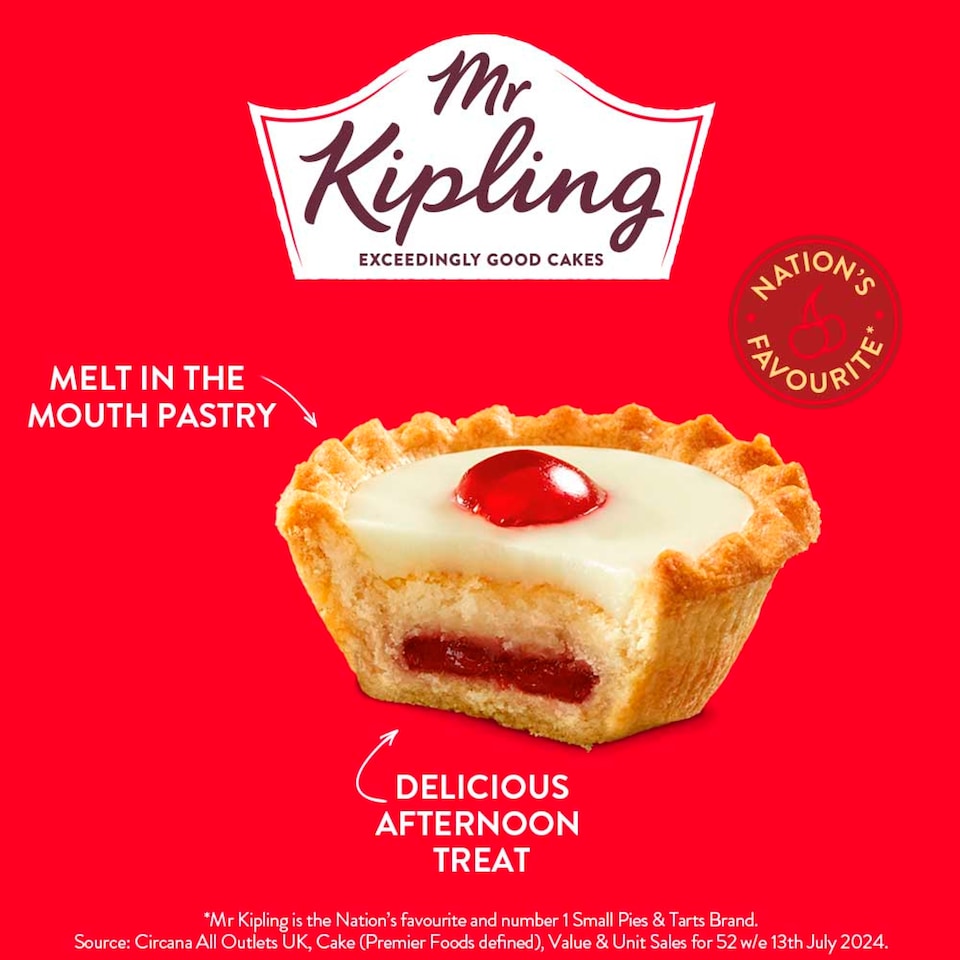 image 1 of Mr Kipling Exceedingly Good Cakes Cherry Bakewells 6 Pack