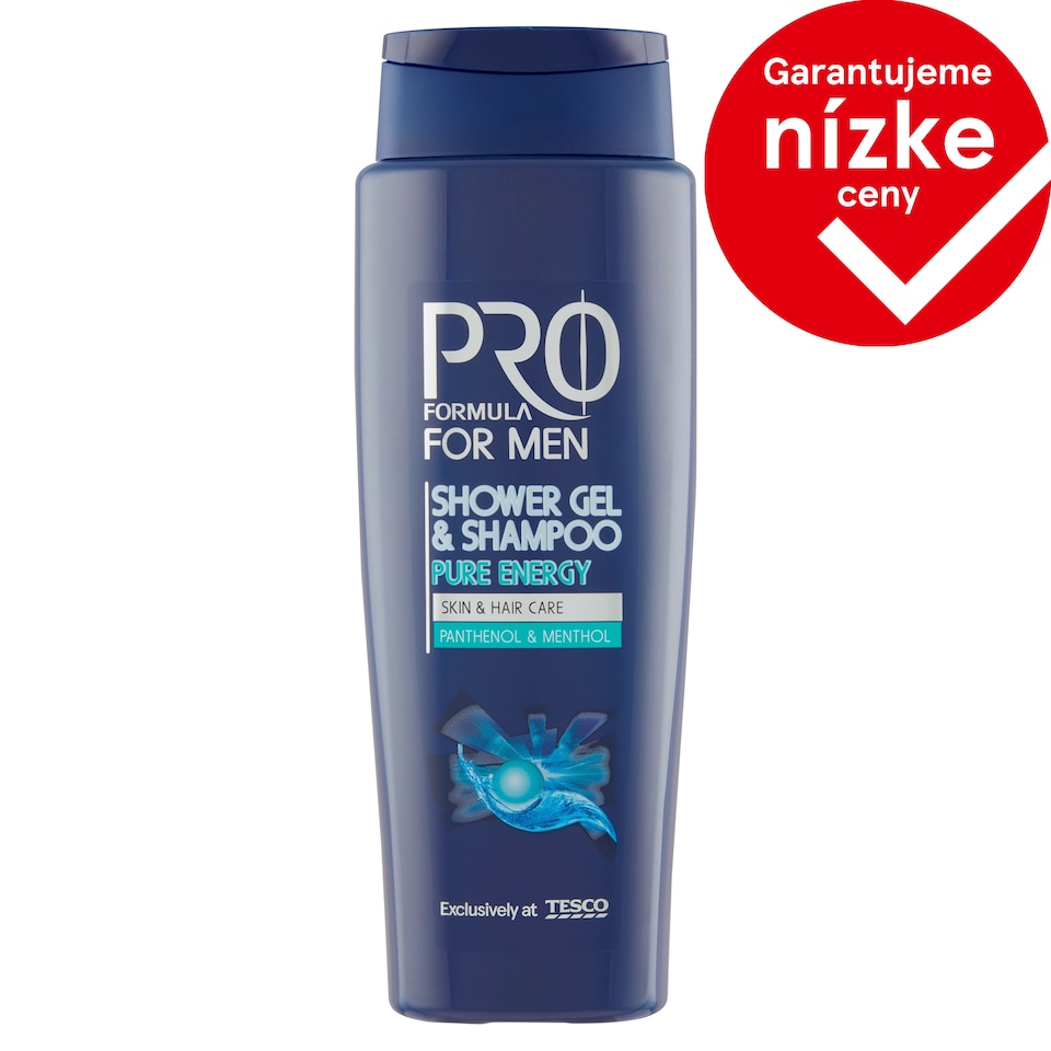 Tesco Pro Formula For Men sprchový gél a šampón Pure Energy 400 ml