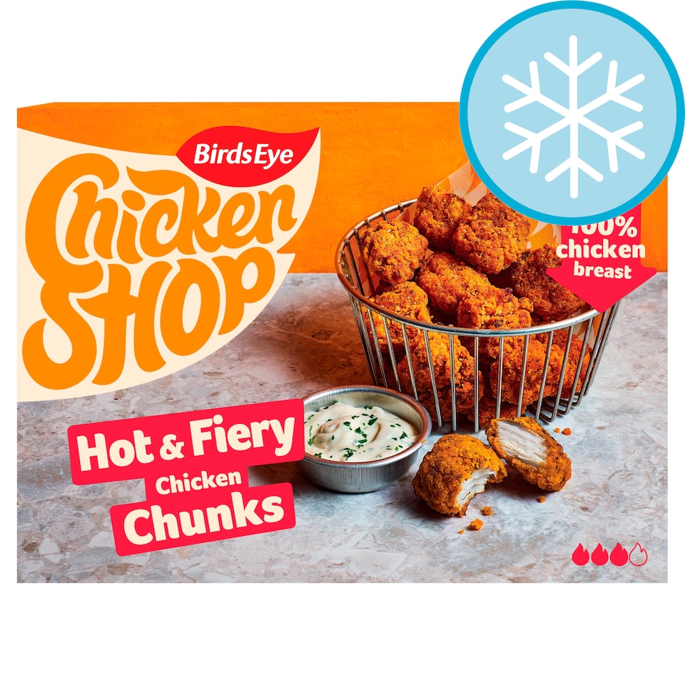image 1 of Birds Eye Chicken Shop Hot & Fiery Chicken Chunks 300G