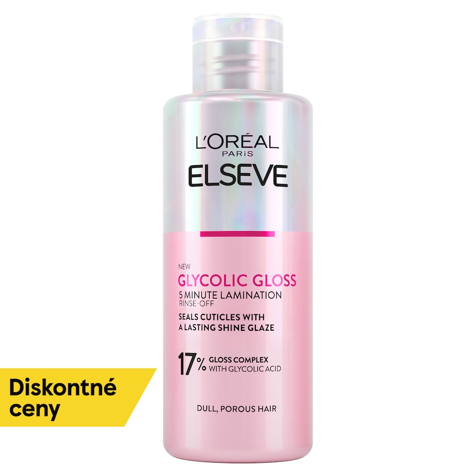 L´Oréal Paris Elseve Glycolic Gloss oplachovacia starostlivosť s kyselinou glykolovou, 200 ml
