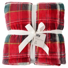 F&F Home Tartan Sherpa Throw