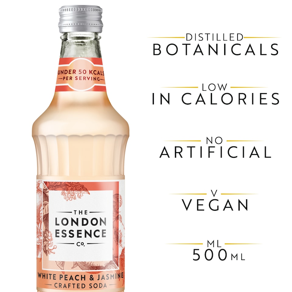 image 1 of London Essence Peach And Jasmine Soda Water 500Ml