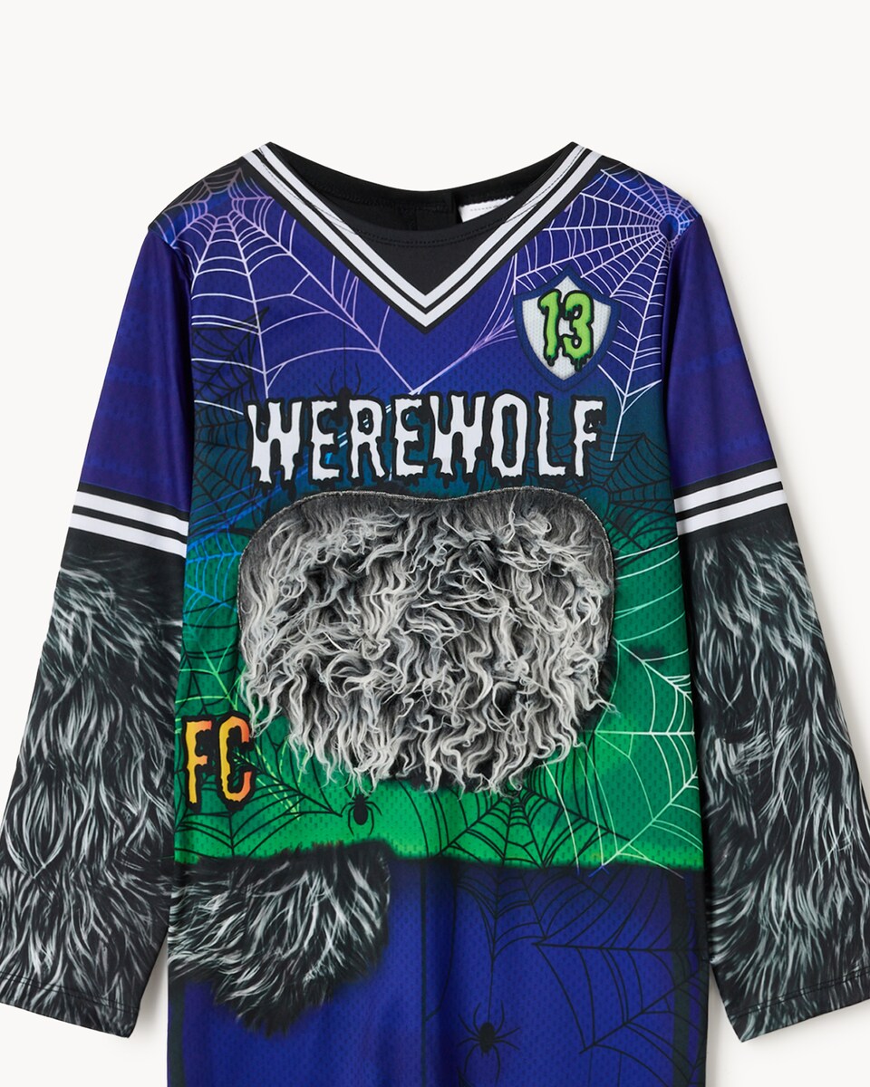 image 1 of F&F Boys Werewolf Fancy Dress Costume in Blue