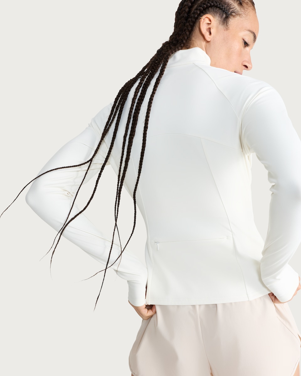 image 1 of F&F Active EVERYHOUR Zip Up Jacket in Cream