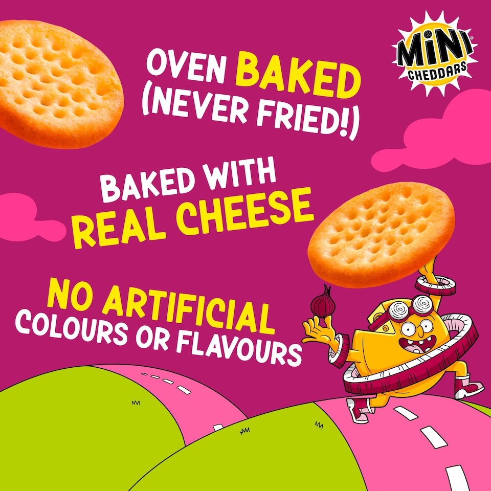 image 1 of Jacob's Mini Cheddars Cheese & Red Onion Flavour 6 Pack 138g
