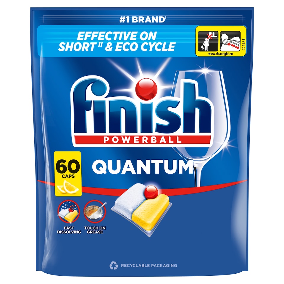 Finish Quantum kapsuly do umývačky riadu - Lemon 60 ks