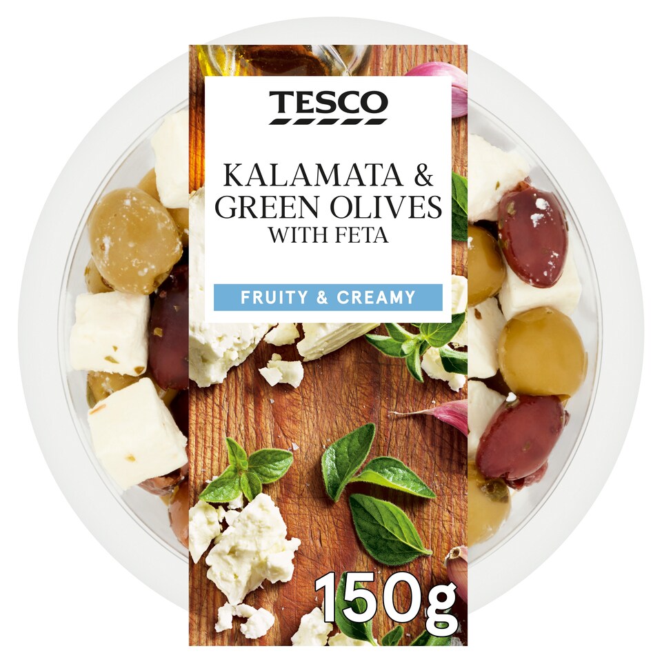 Tesco Kalamata Green Olives Feta 150G