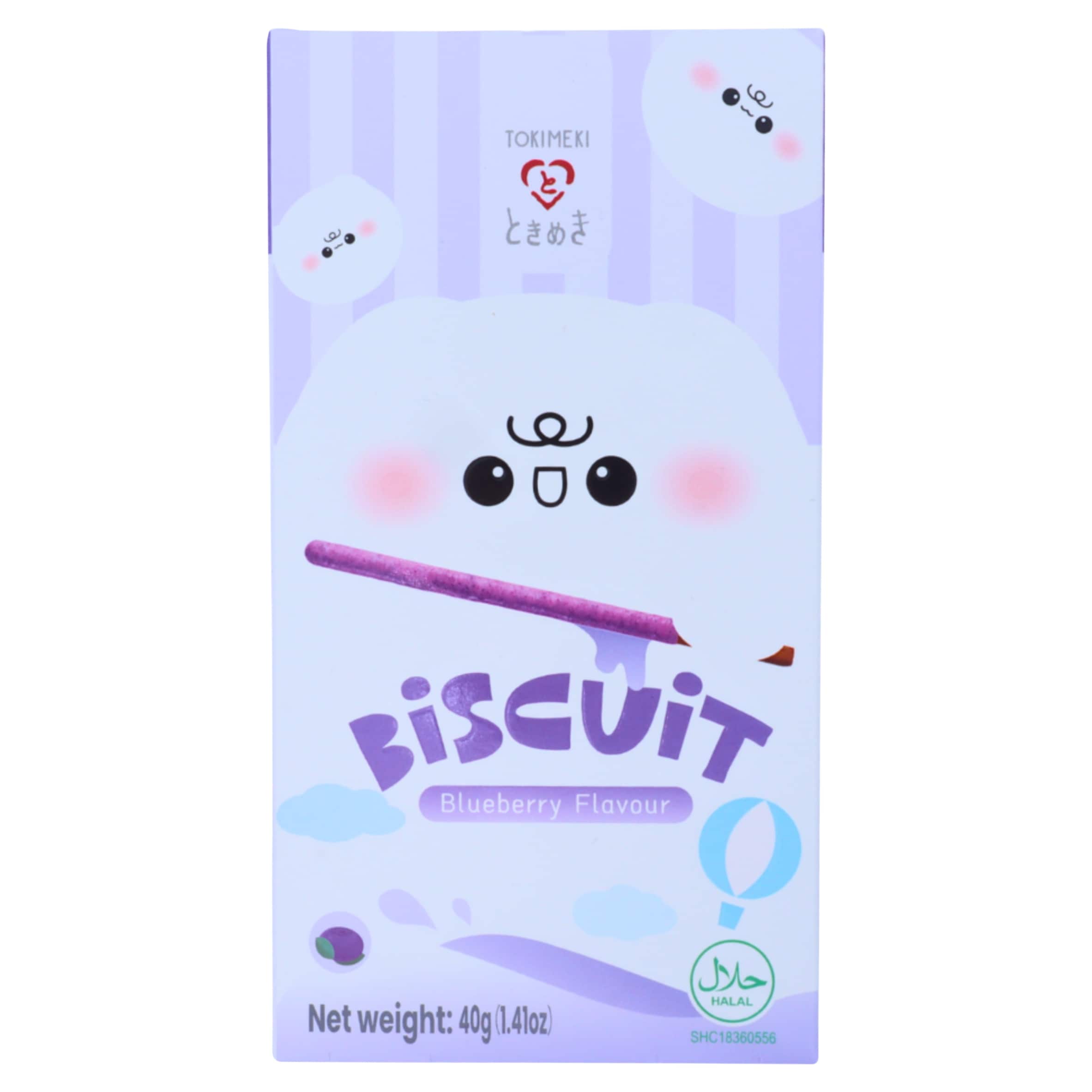 Tokimeki Biscuit Stick Blueberry Chocolate Flavour 40g