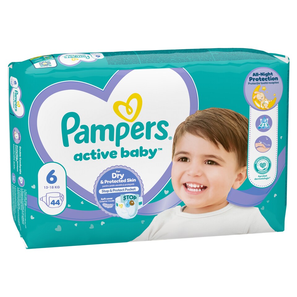 obrázok 1 z Pampers Active Baby veľkosť 6, 44 plienok, 13kg-18kg