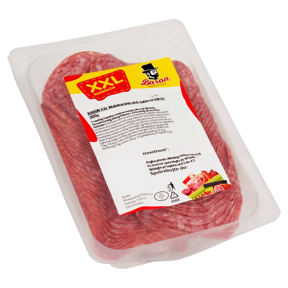 obrázok 1 z Baron XXL malokarpatská saláma nárez 300 g