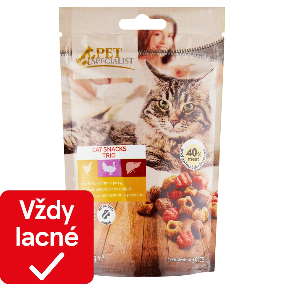 Tesco Pet Specialist Pamlsky s kuracinou, morčacinou a pečeňou 60 g