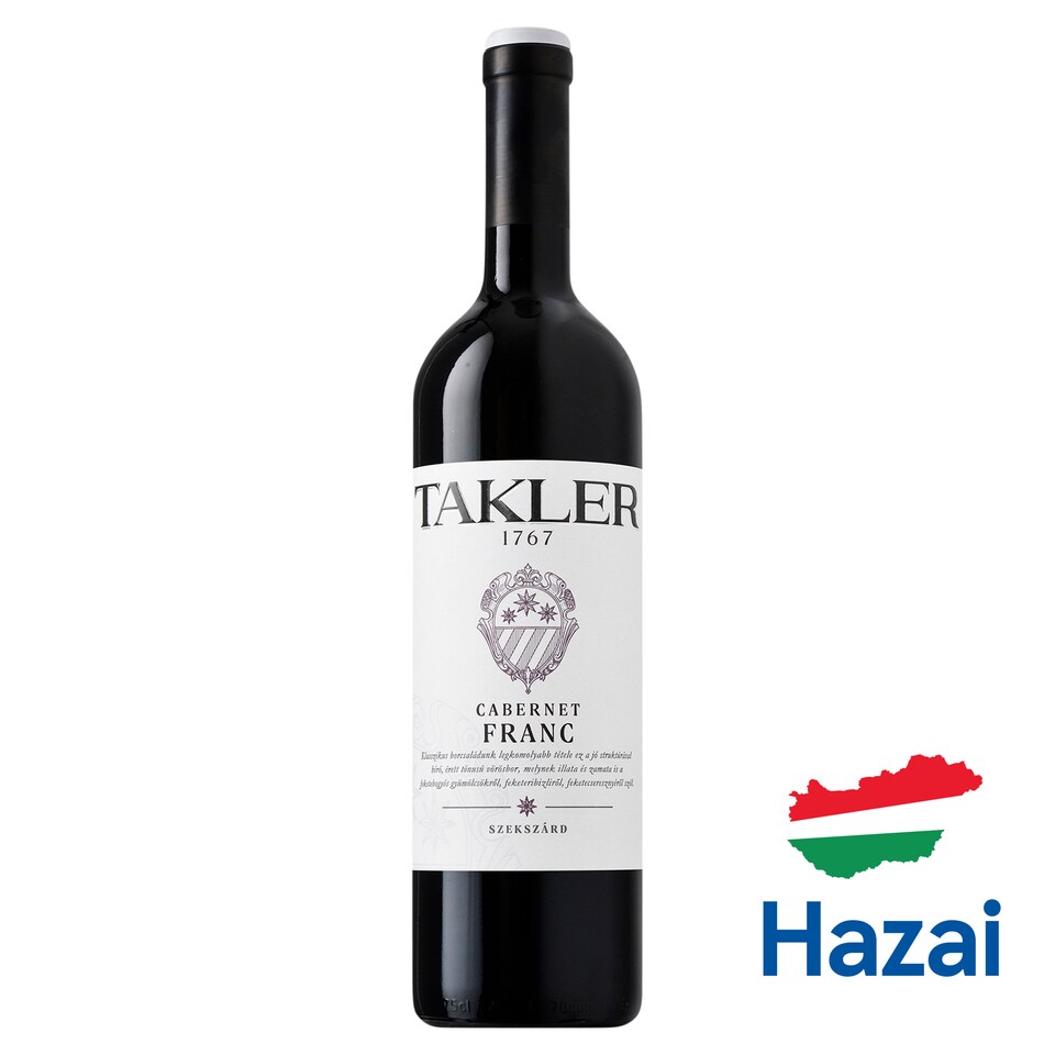 Takler Cabernet Franc száraz vörösbor 14,5% 0,75 l