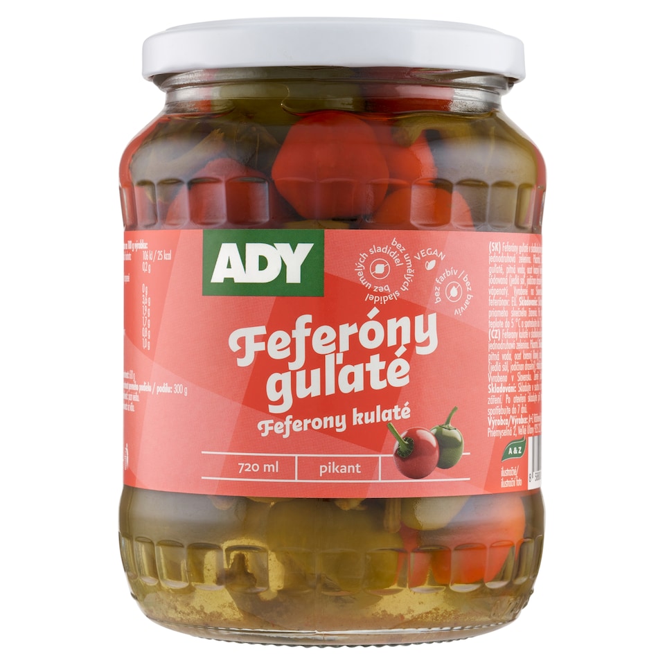 image 1 of Ady Hot Peppers Spicy Round 610 g